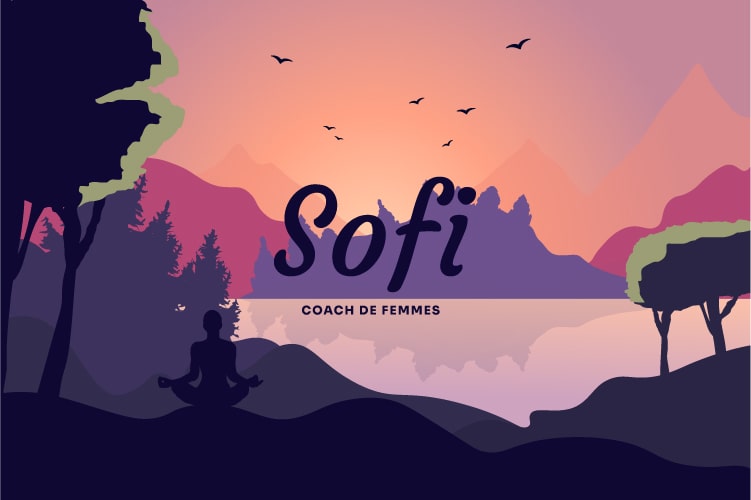 Illustration d'un paysage sur la page d'accueil de Sofi